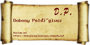 Dobosy Pelágiusz névjegykártya